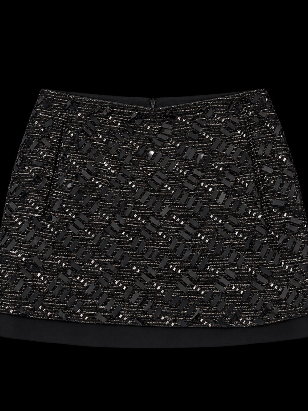 NWT DVF Diane von Furstenberg Elley Embellished Mini Skirt Black Size 6